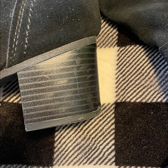 Black Suede Ankle Boots leather slip on - Picture 4 of 8